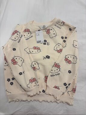 Hello Kitty Cream Sweatshirt with Pink Bows